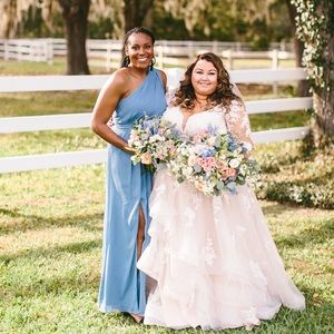 David’s Bridal One-Shoulder Bridesmaid Dress